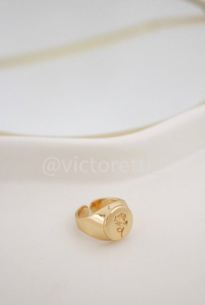 Adjustable Bella Ring 18k Gold Plate